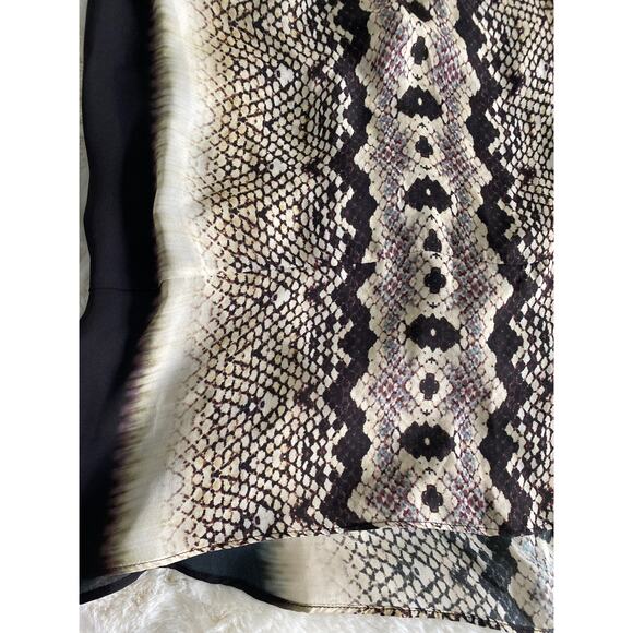 Artelier Nicole Miller 100% Silk 'Anaconda' Snakeskin V-Neck Blouse Sz P - Picture 7 of 12